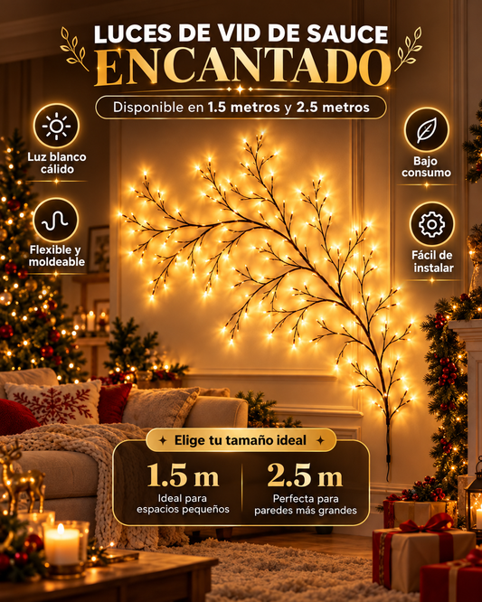 Luces de vid de sauce encantado