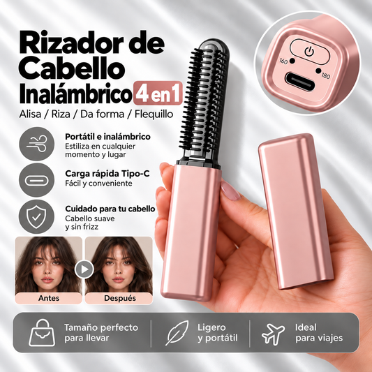 Mini Cepillo Térmico Inalámbrico 4 en 1