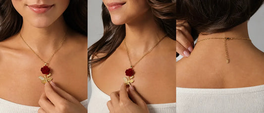 Collar Rosa 3d + Cajaregalo gratis
