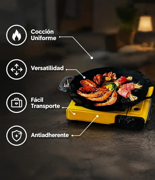 Parrilla Coreana Antiadherente 34 cm – Parrillada en tu Mesa